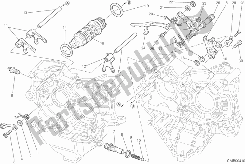 Todas as partes de Shift Cam - Garfo do Ducati Monster 1200 S USA 2014
